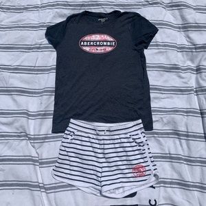 Girls Abercrombie kids shorts and tee shirt